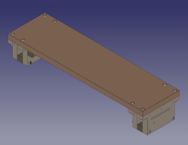 FreeCAD model of xstage    &#169;  All Rights Reserved